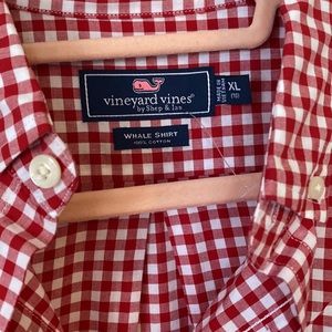 Vineyard vines plaid gingham shirt boys XL (18)  great for Easter